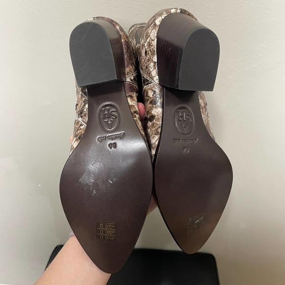 Never Worn Leather ASH Snakeskin Embossed Booties Ankle Boots Size 36 (6) - Picture 6 of 7